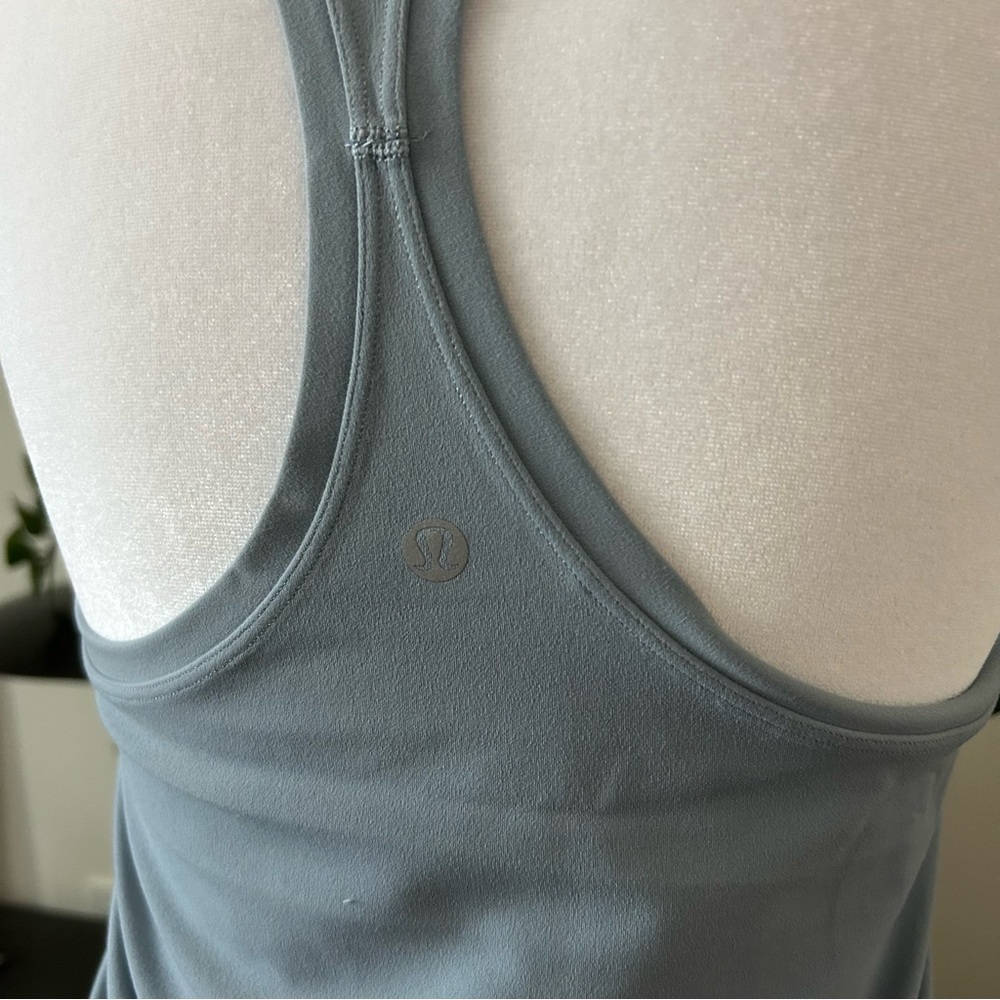 Chambray--Cool Racerback Short Tank Top - Picture 6 of 7